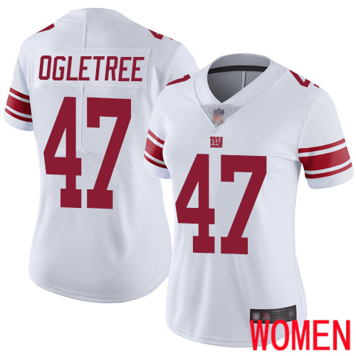 Women New York Giants #47 Alec Ogletree White Vapor Untouchable Limited Player Football NFL Jersey